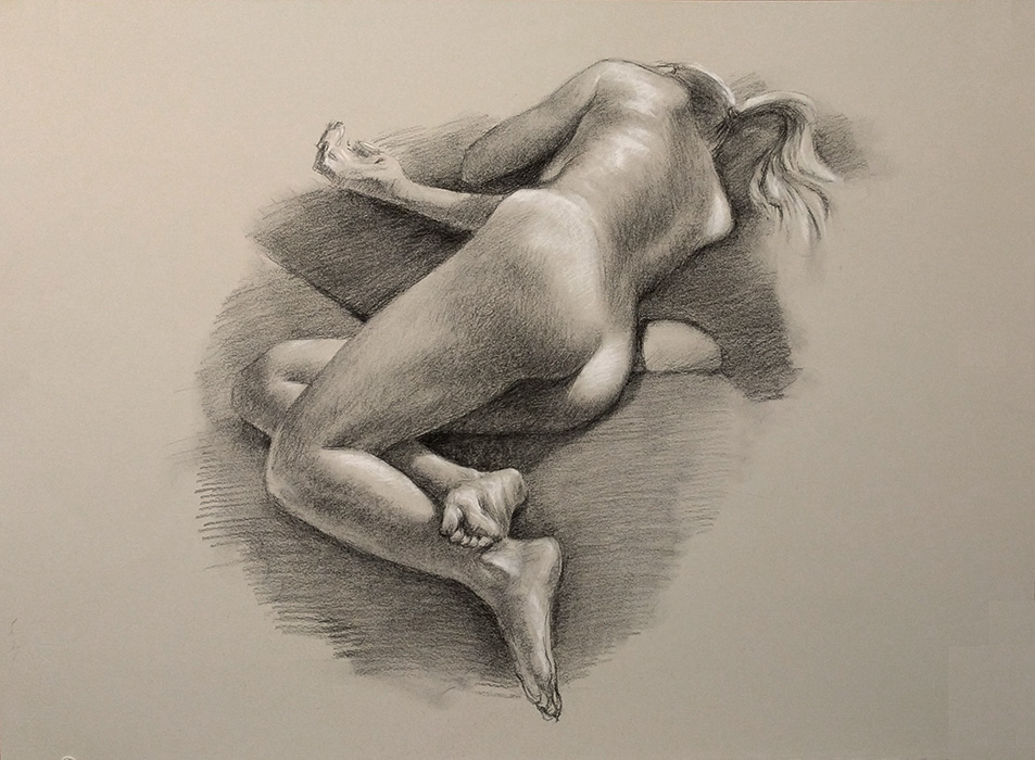 Darlington #1, 33 x 22in/84 x 56cm, charcoal drawing at AlexDrawsLife.com